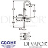 Grohe Atrio Classic Basin Mixer Crosshead XL-Size Dimensions